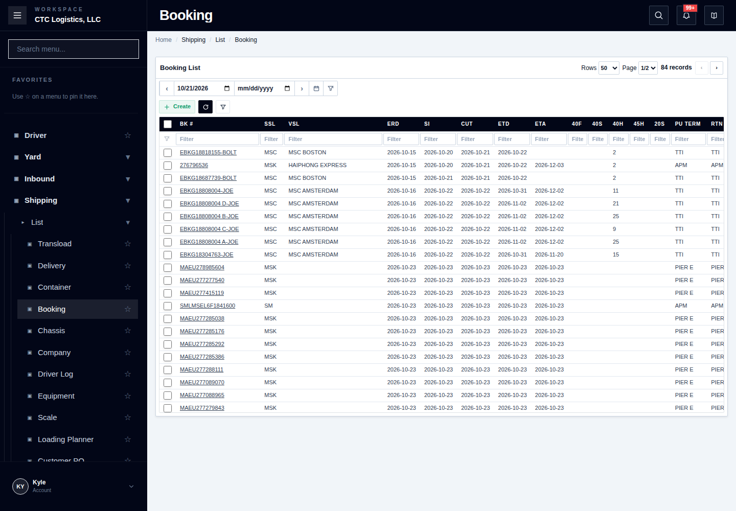Booking