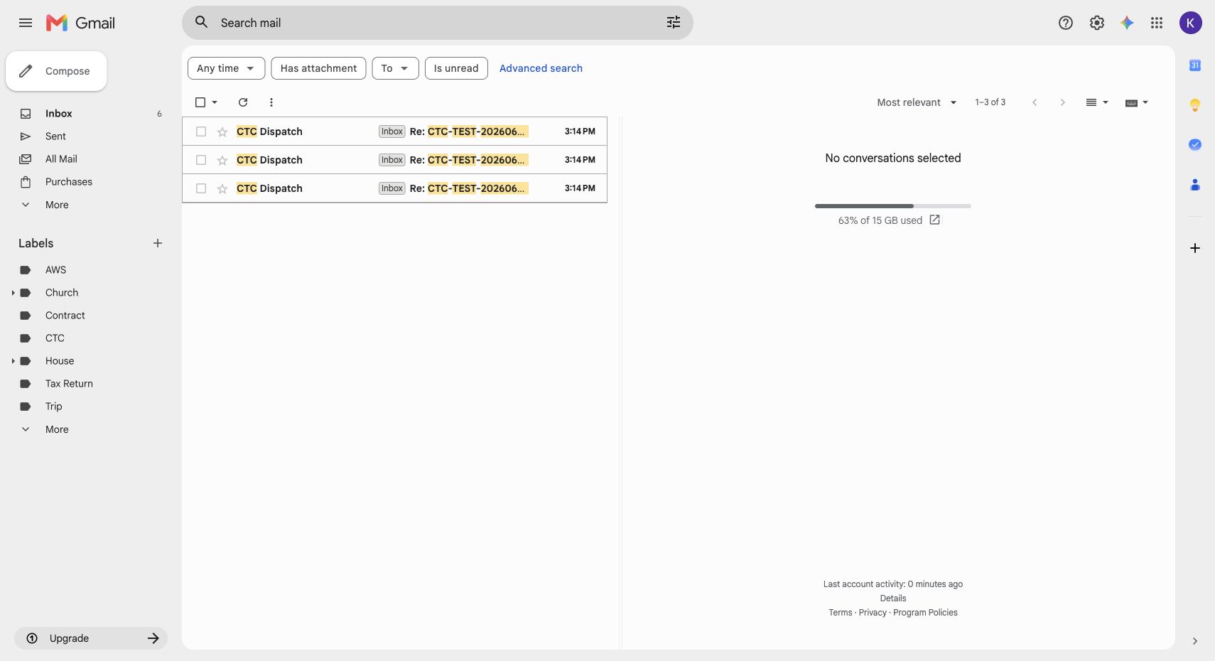 Kyle cancel confirmations search