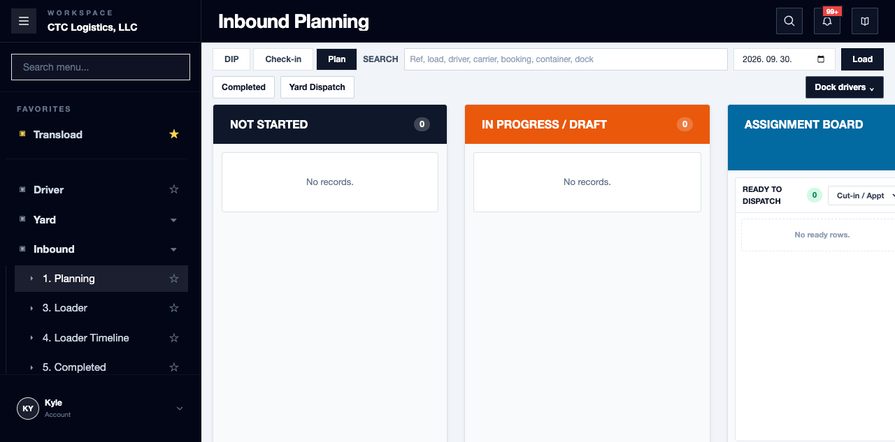 Capture the page, menu path and the exact visible message
