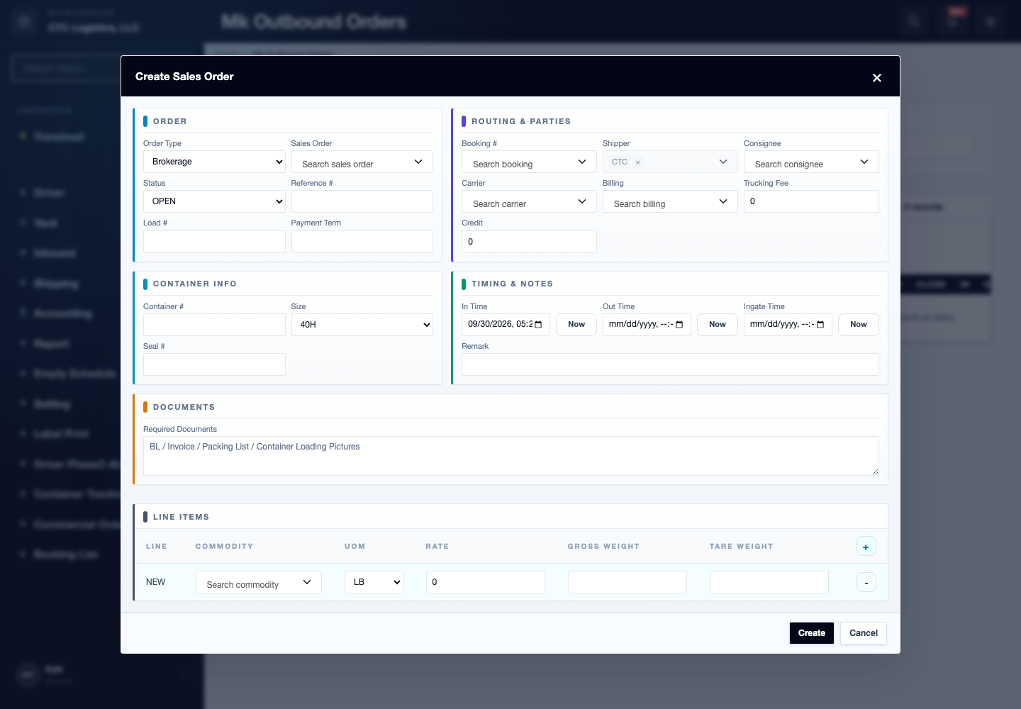 Create Sales Order