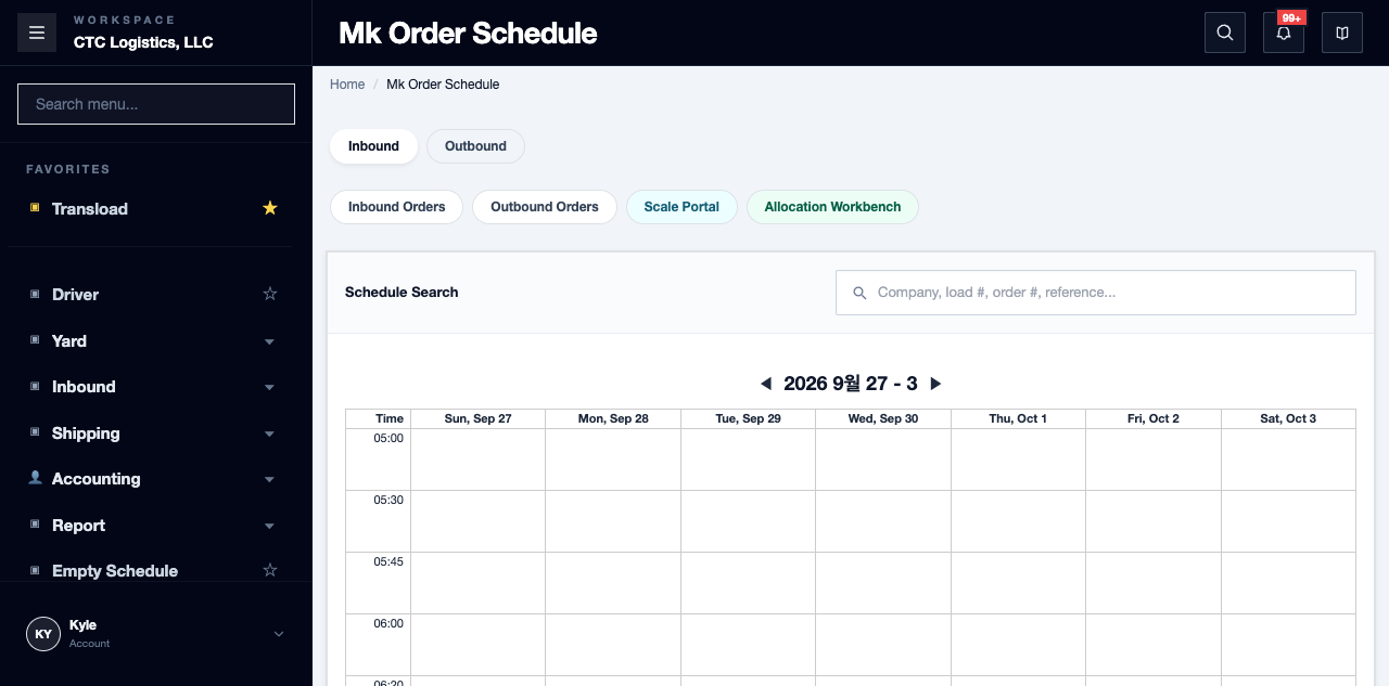 Order Schedule