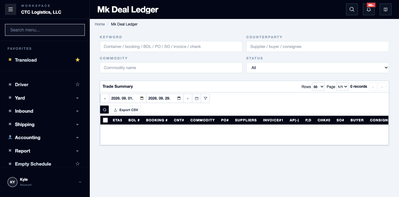 Trade Settlement: AP, AR, cost and margin